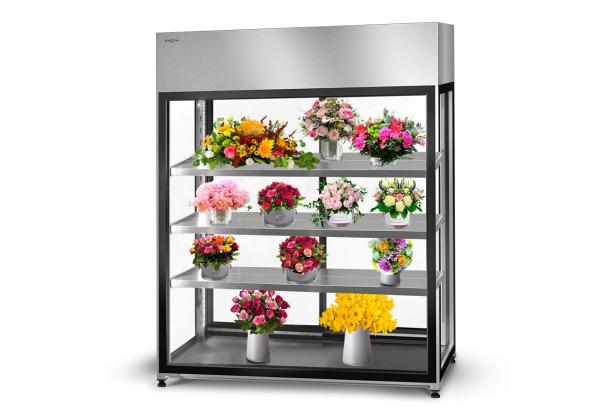 Chladiaca vitrína na kvety, s nastavitelnou výškou polic – RAPA