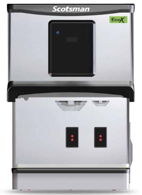 Výrobník a dávkovač ľadu typu "Cubelet" SCOTSMAN, línia  DXN 107 - 207 Eco-X