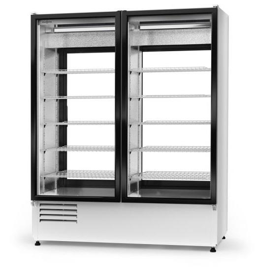 Presklená chladiaca skriňa s posuvnými dverami 2SR, 2 komory – RAPA
